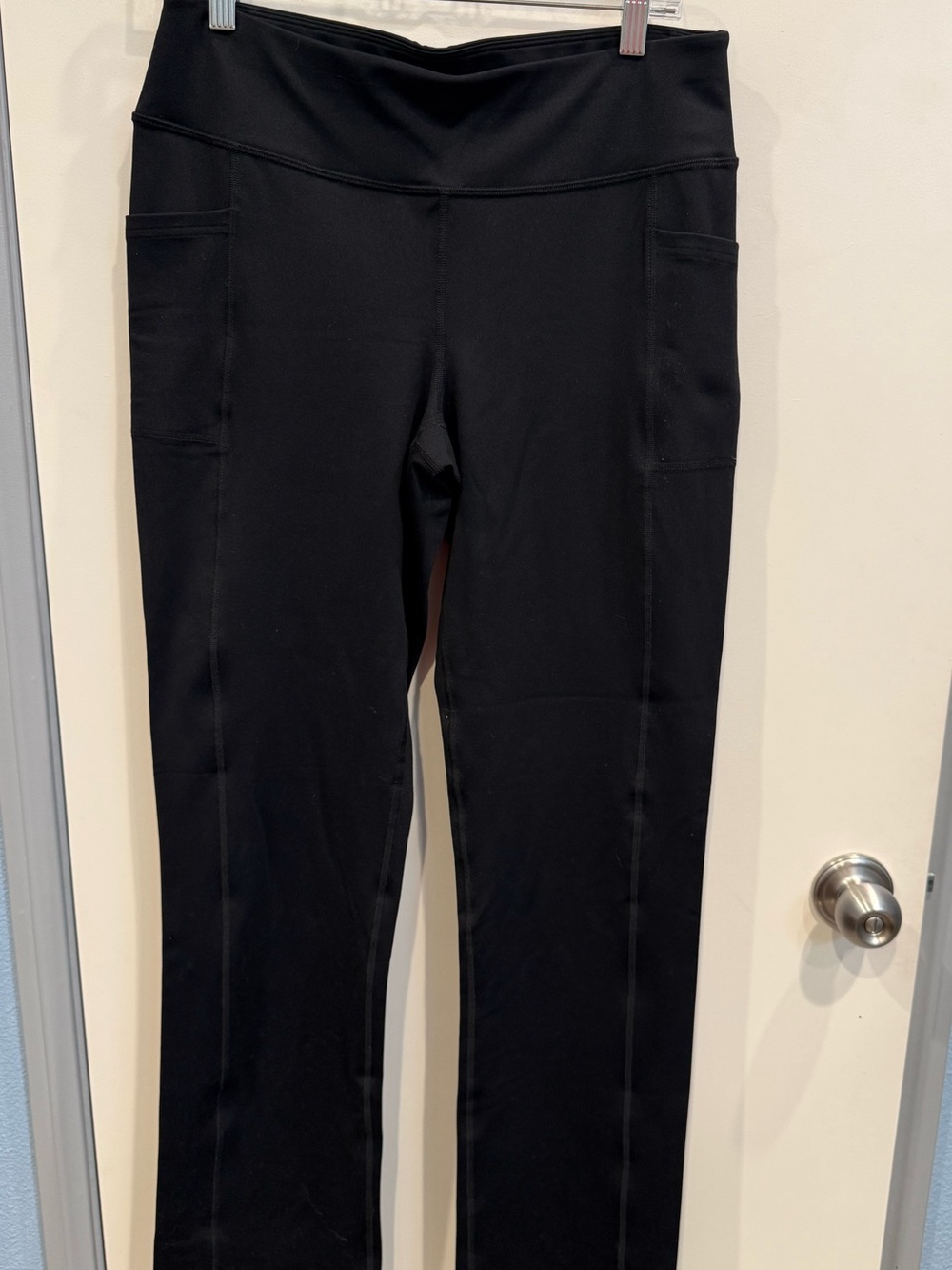 Skechers Black High-Rise Side-Pocket Ponte Pants